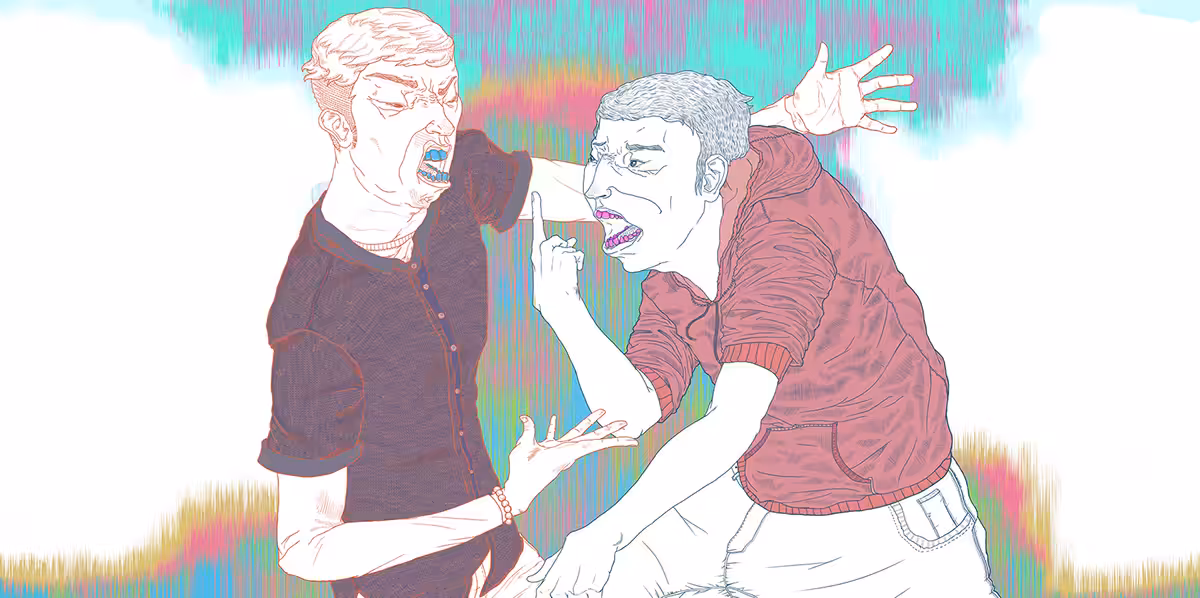 Show your teeth when you are angry