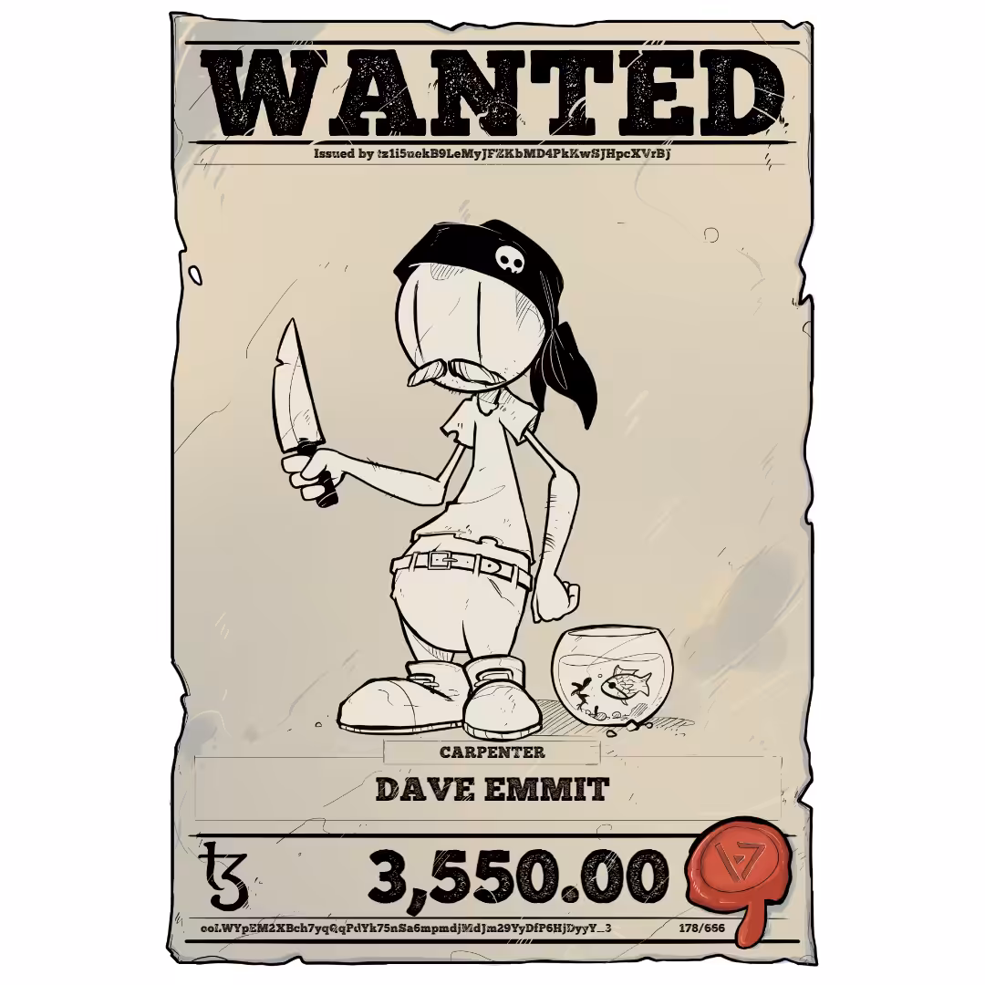 DAVE EMMIT | TEZOS PIRATE 178/666