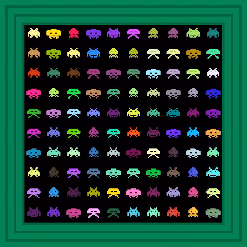 They're all over us! Game over man! Game over! :: Procedural Symbols (👾) #426/1000
