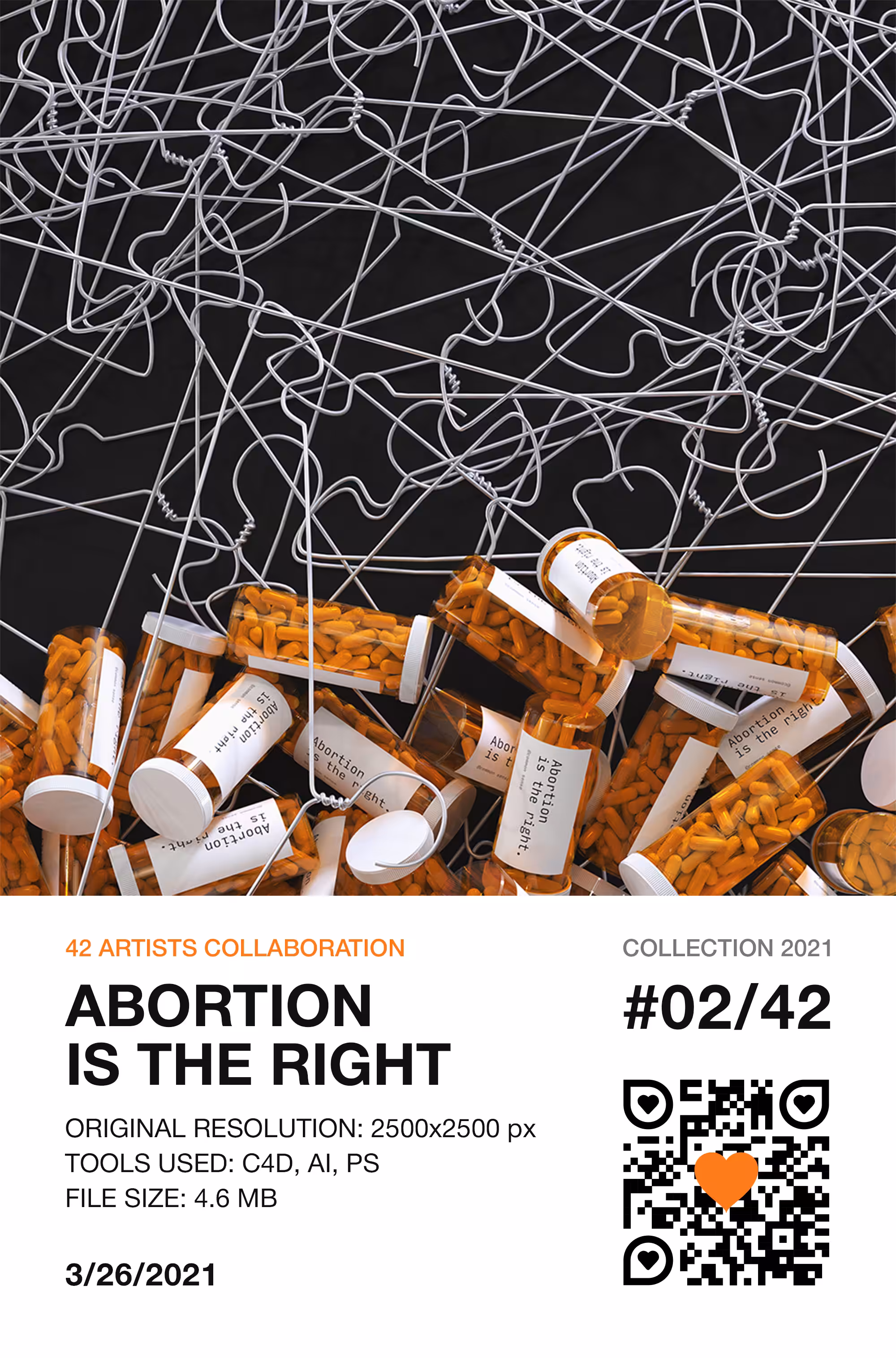 42 Artists Collaboration: 02/42 — ABORTION IS THE RIGHT