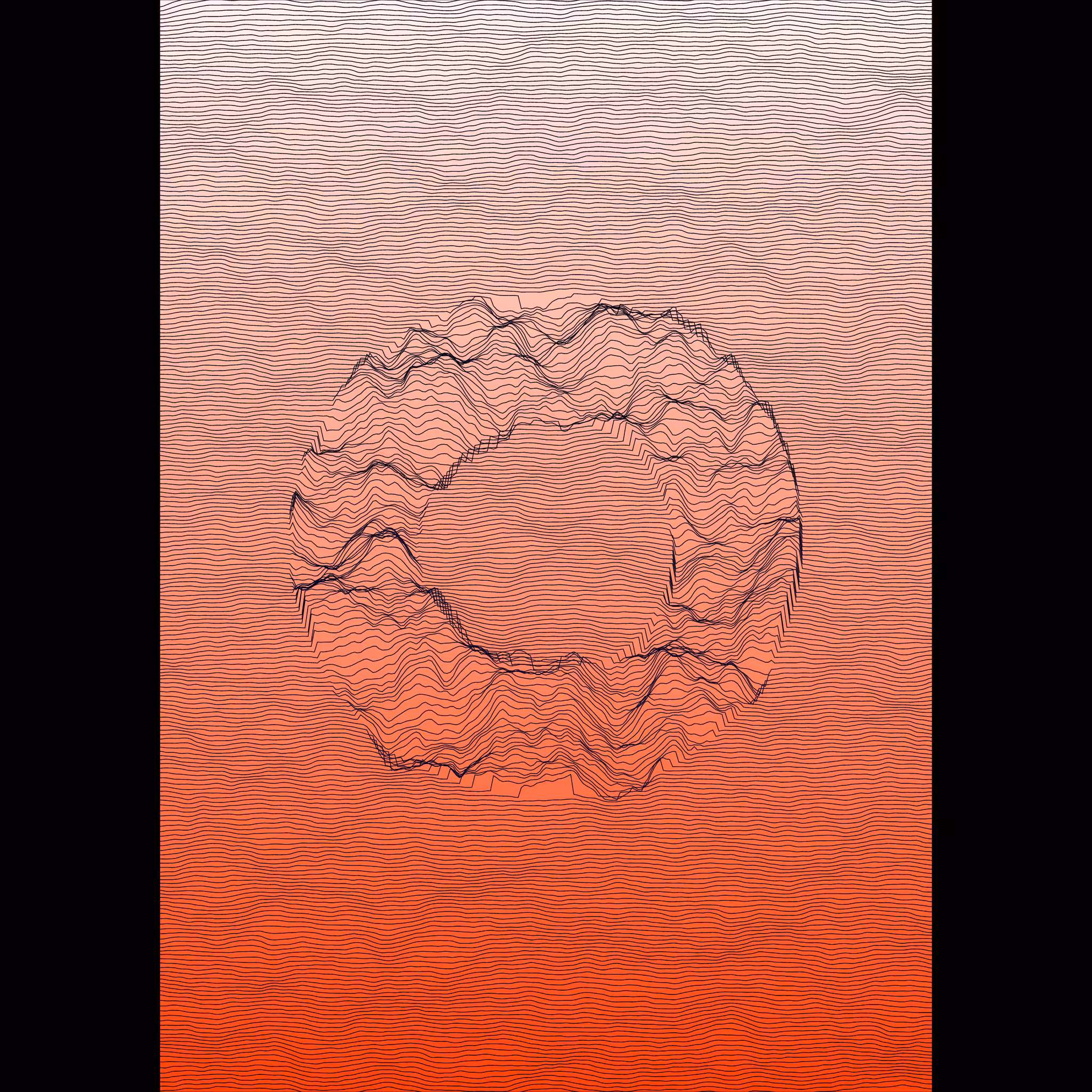 Waves Circle (For Plotter) #100