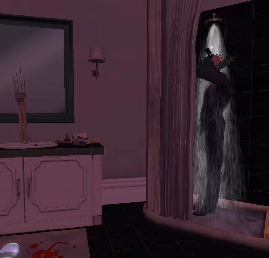 Self-portrait in the shower