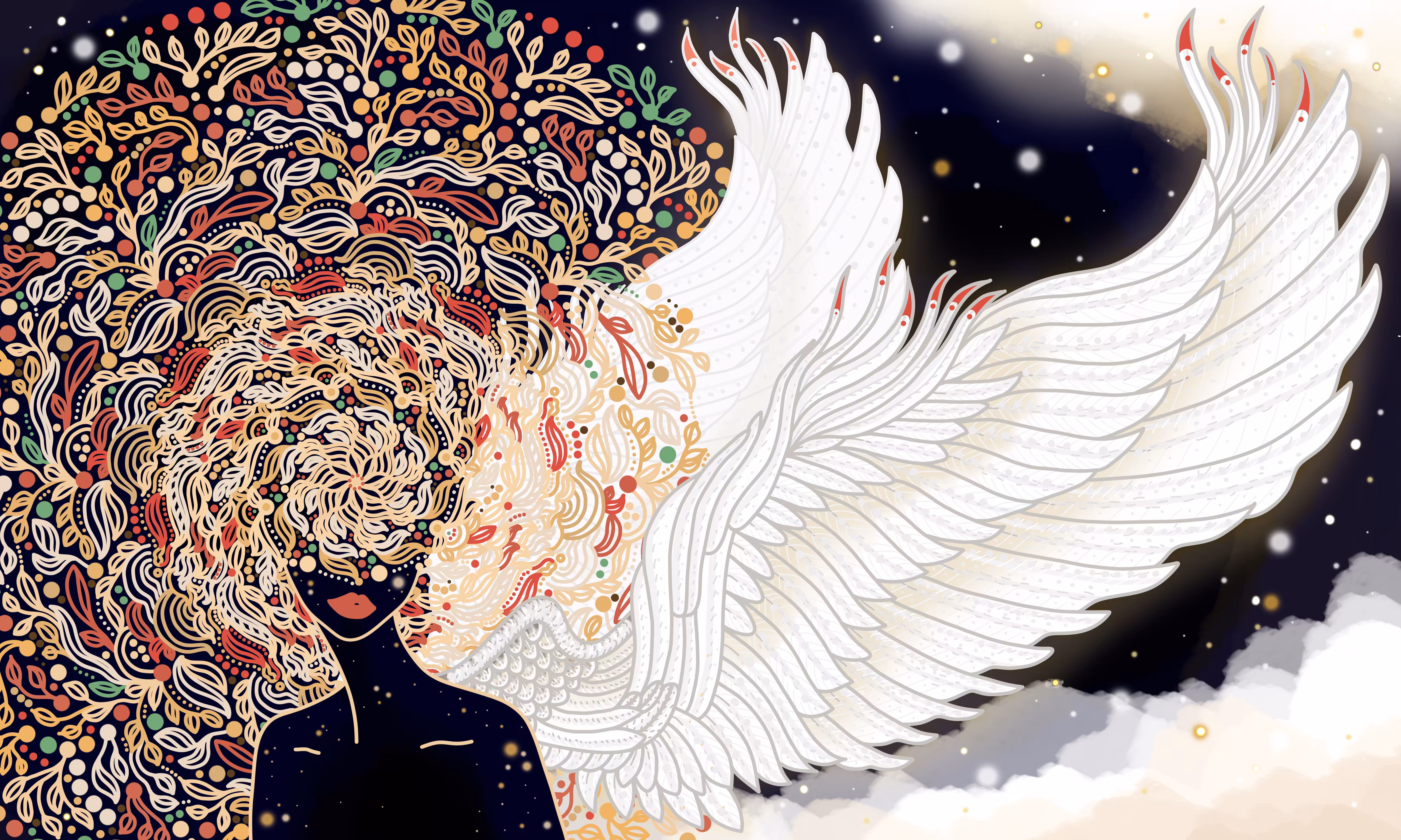 Faceless Portrait: Fly Me to the Moon