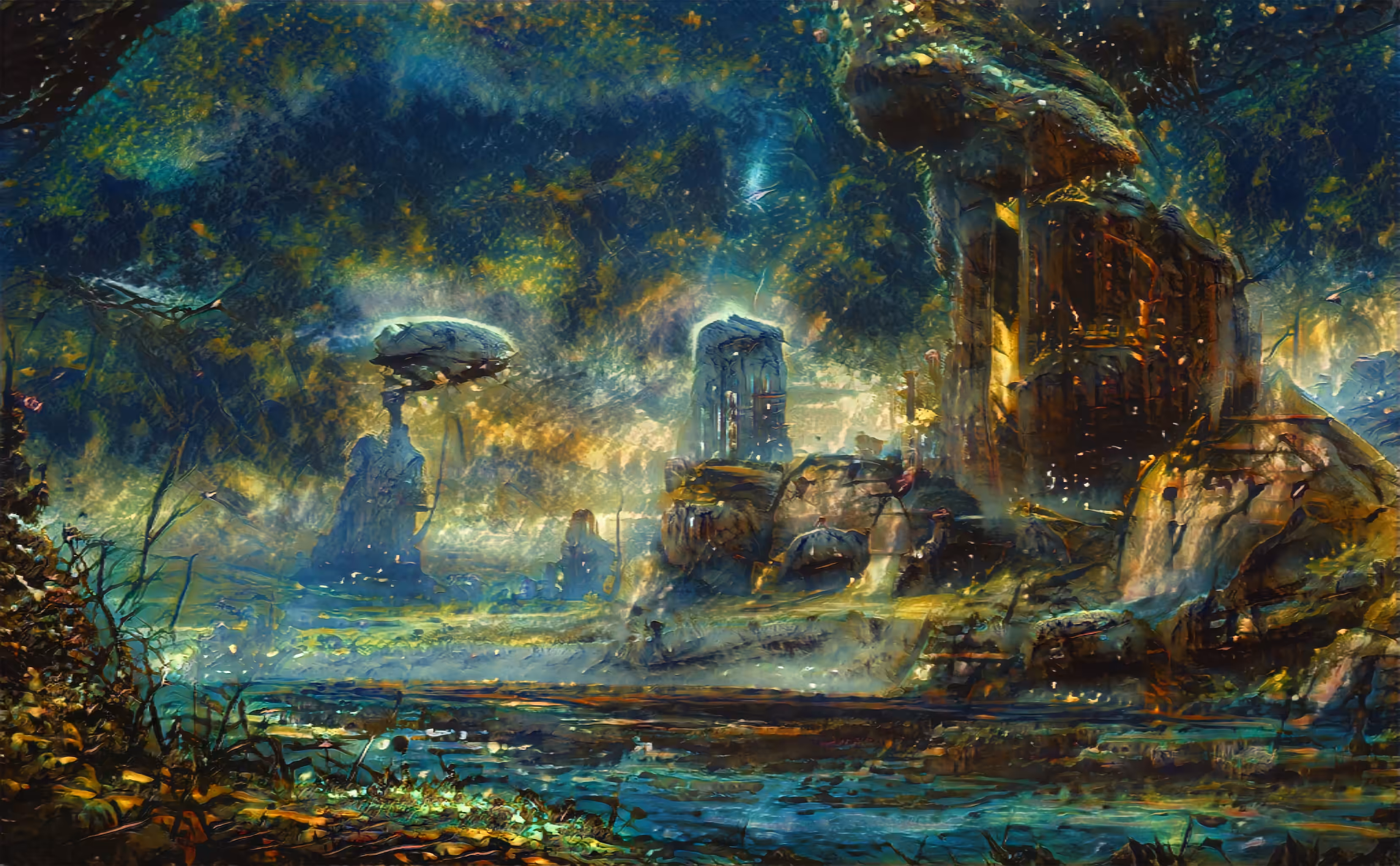 1000 unique Ai Generated Landscapes: AI Landscapes #0052
