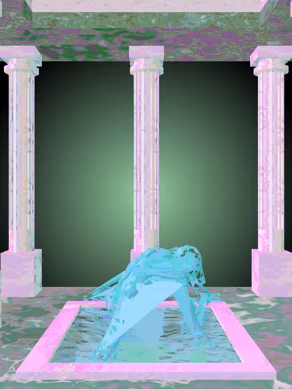 HeavenComputer: The Fragmented Rising Minty Green Woman #2807