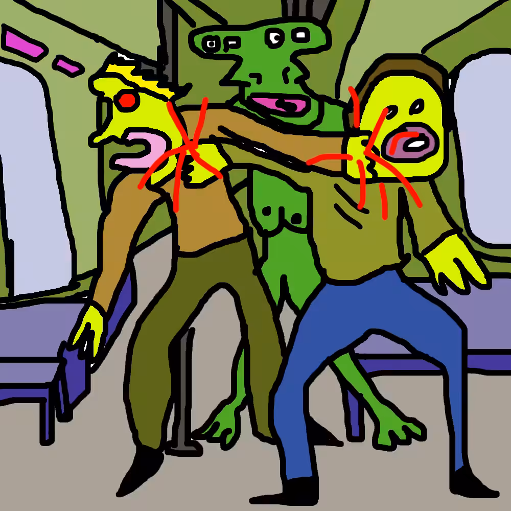 train fight