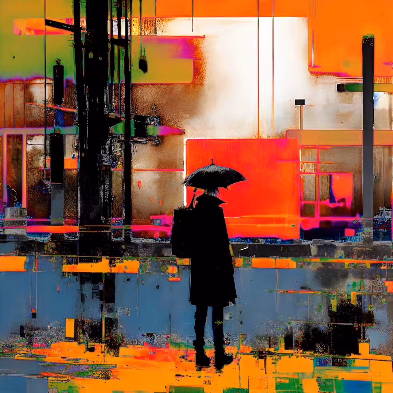 The man with the umbrella