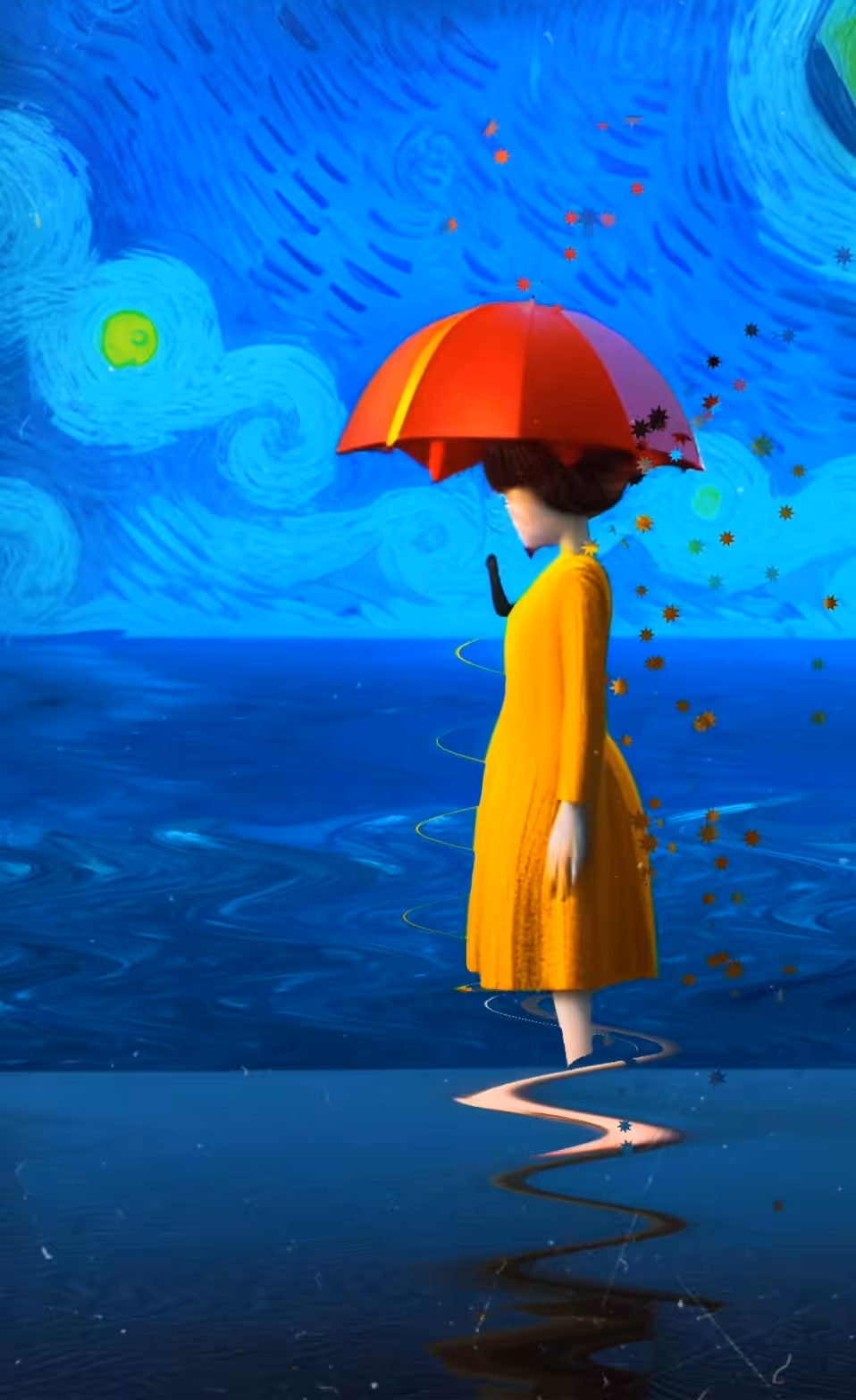 Girl with the Red Umbrella #1