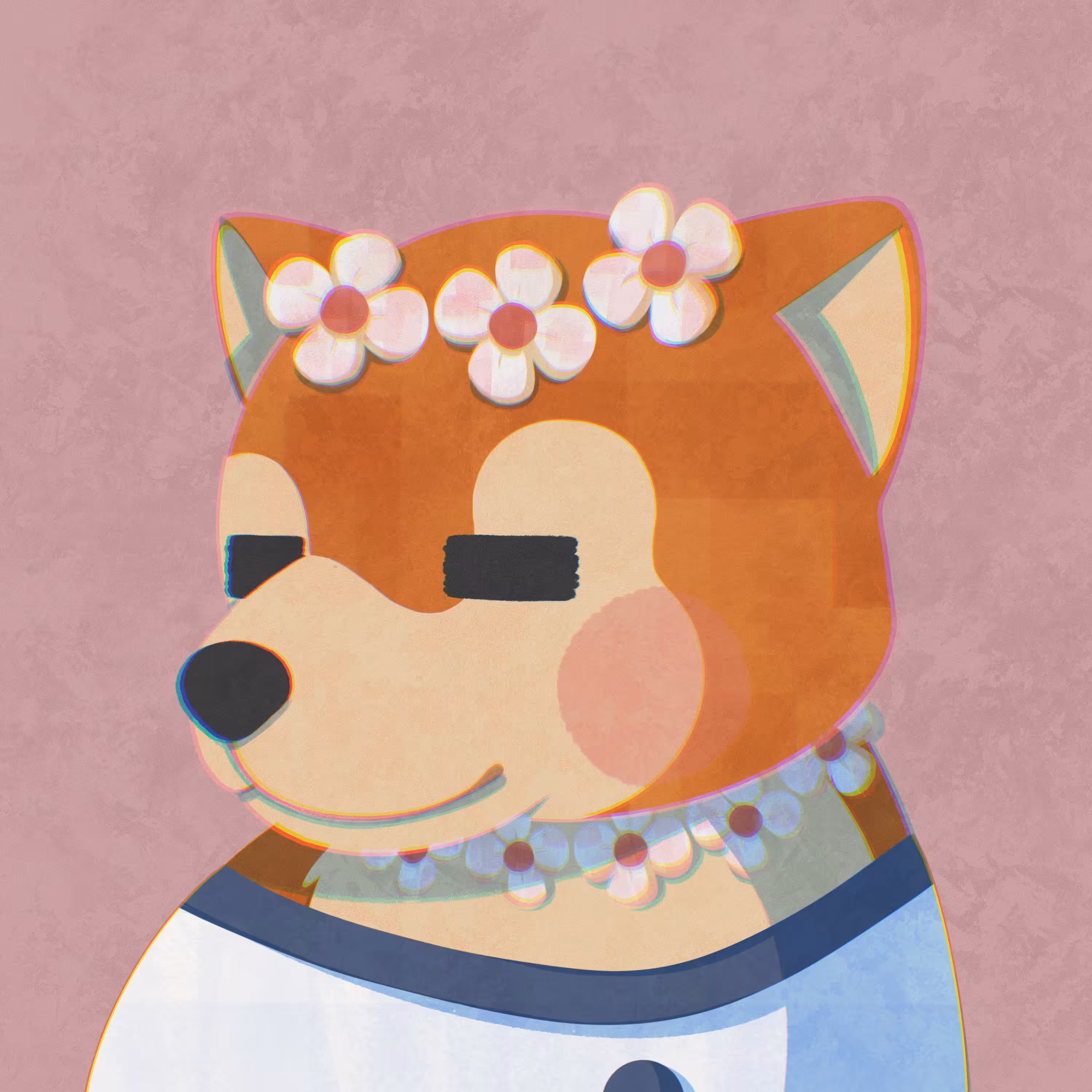 #031 Inu with flower