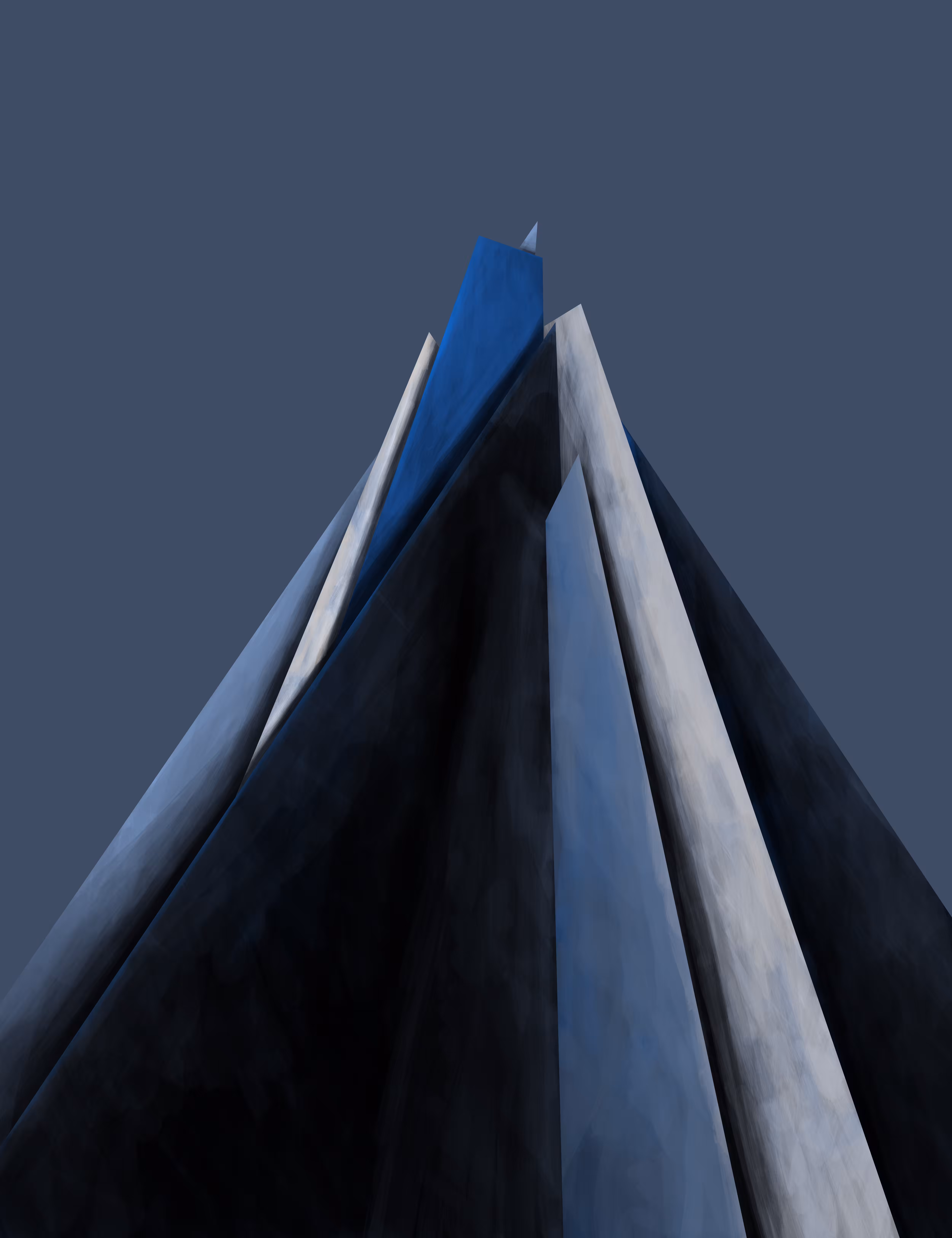 Blue Pyramid. Triptych, Panel 2