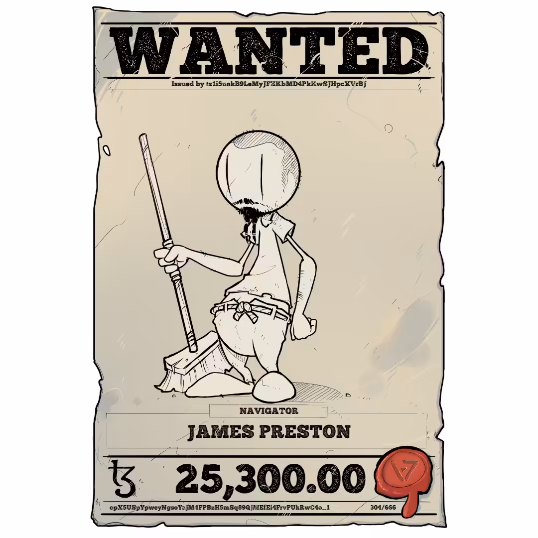 JAMES PRESTON | TEZOS PIRATE 304/666