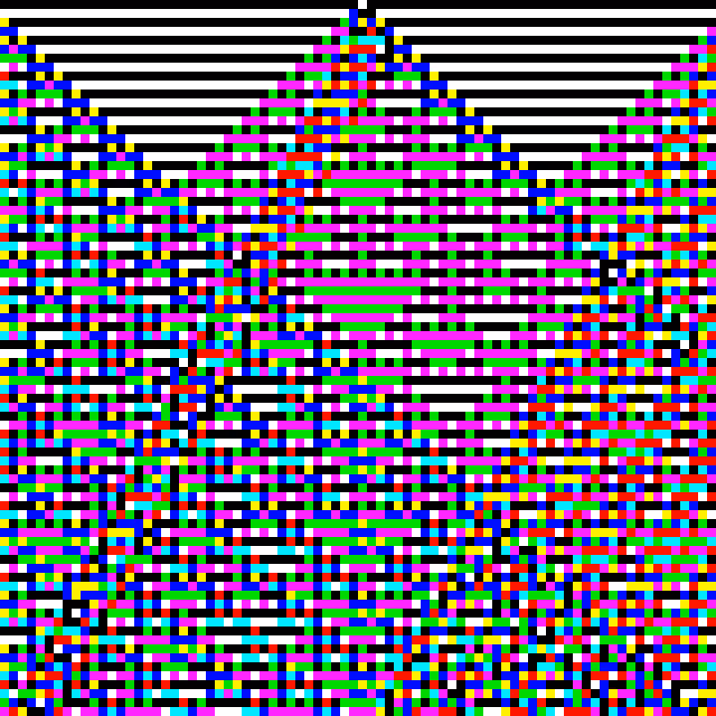 RGB Elementary Cellular Automaton #354