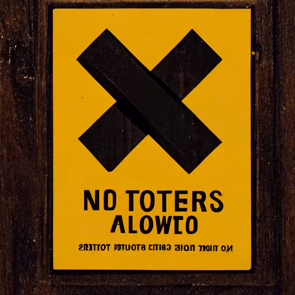 NO TOTERS ALLOWED