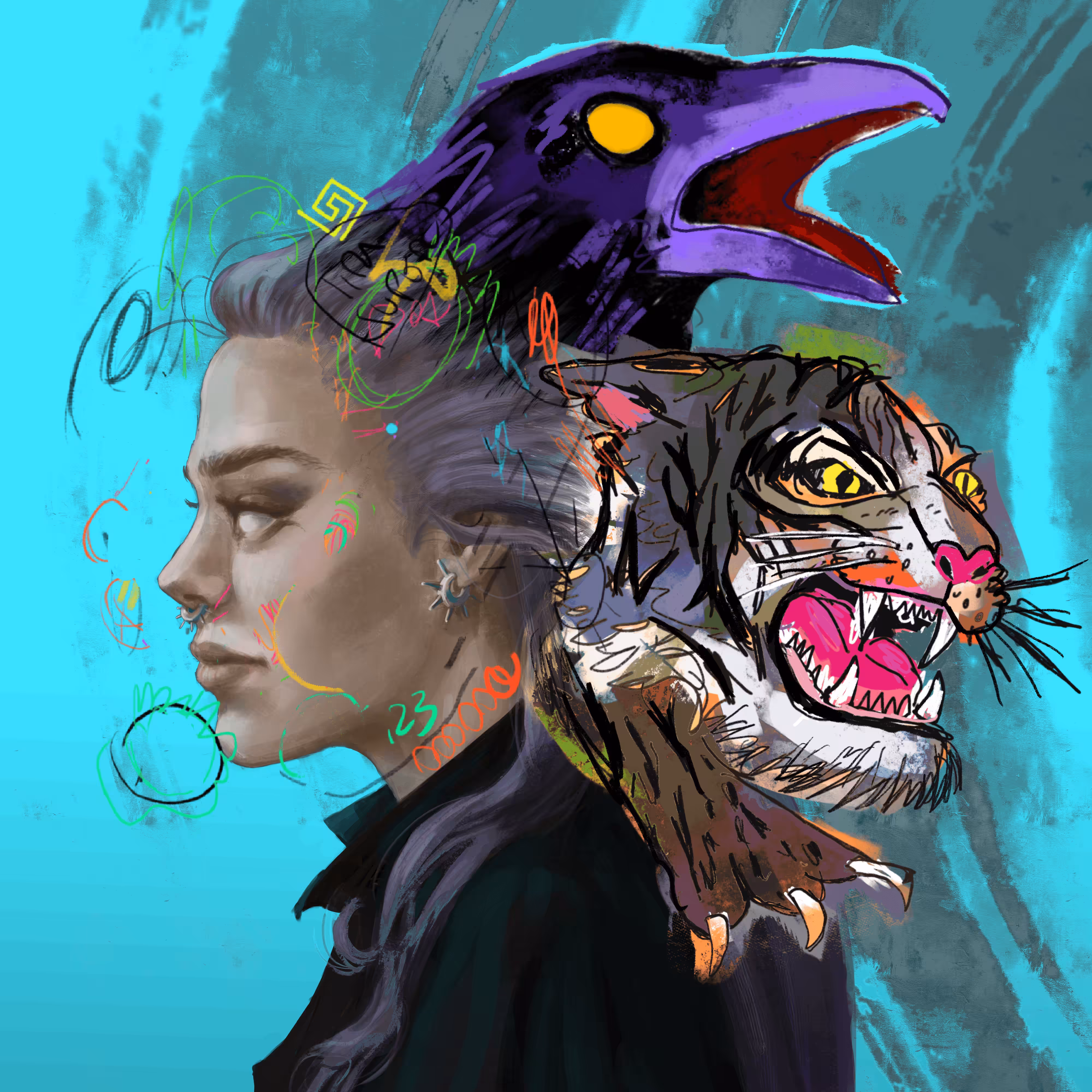 #70 Crow and Black tiger