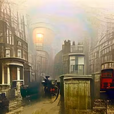 1880's Misty London Street
