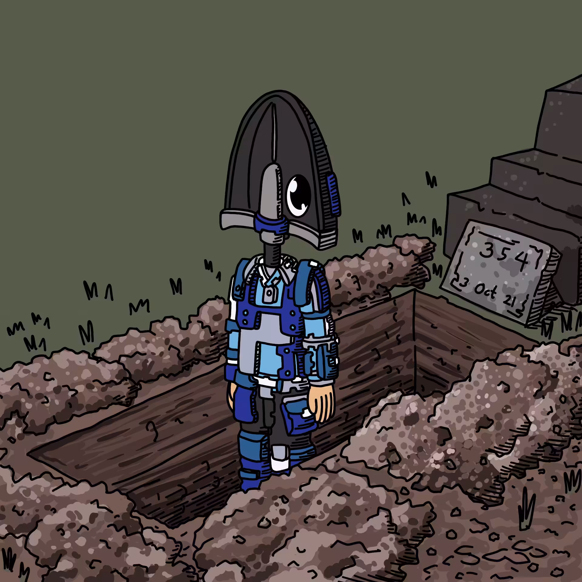Gravedigger one eyed guy #00354