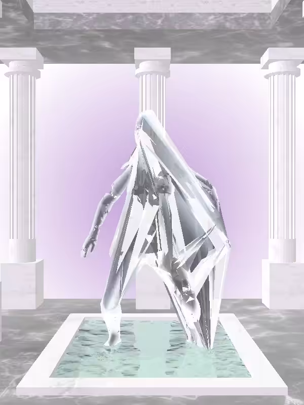 HeavenComputer: The Fading Dancing Luminescent Chrome Woman #5909