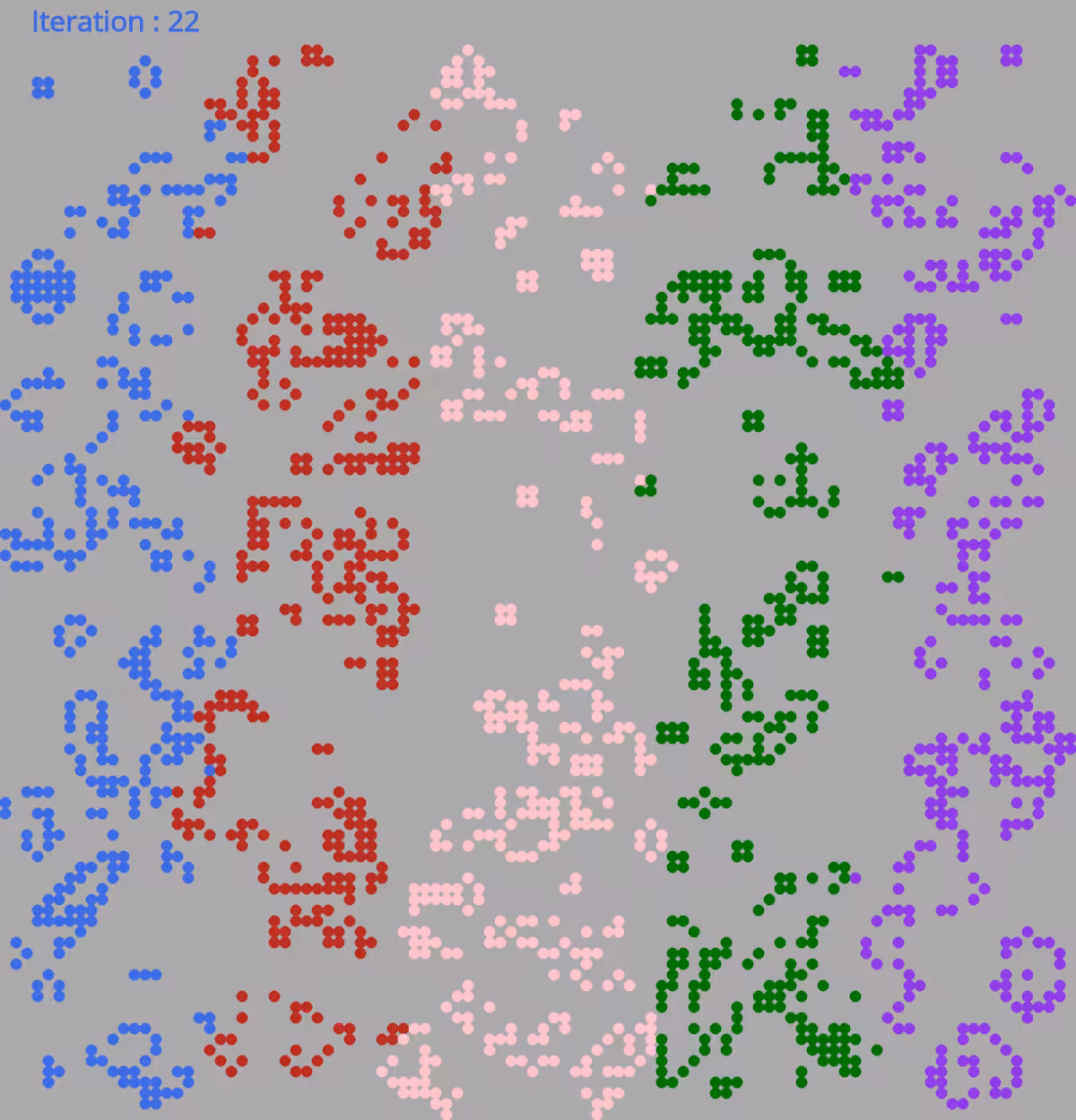 Game of Life - 5 species #1