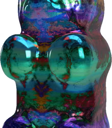 Blended Trip Gummy Bear #012 (Rorschach #027 + Rainbow #001)