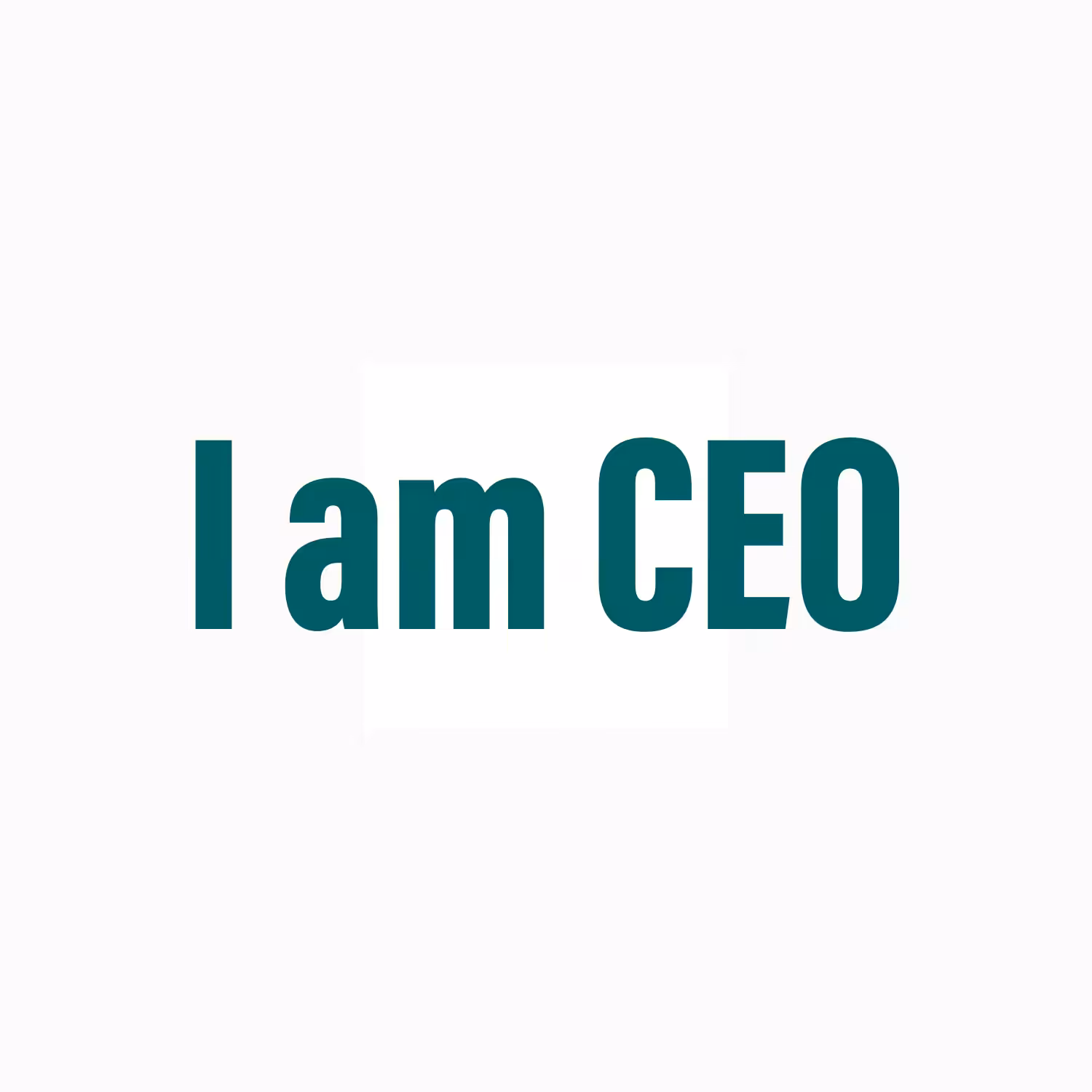 I am CEO