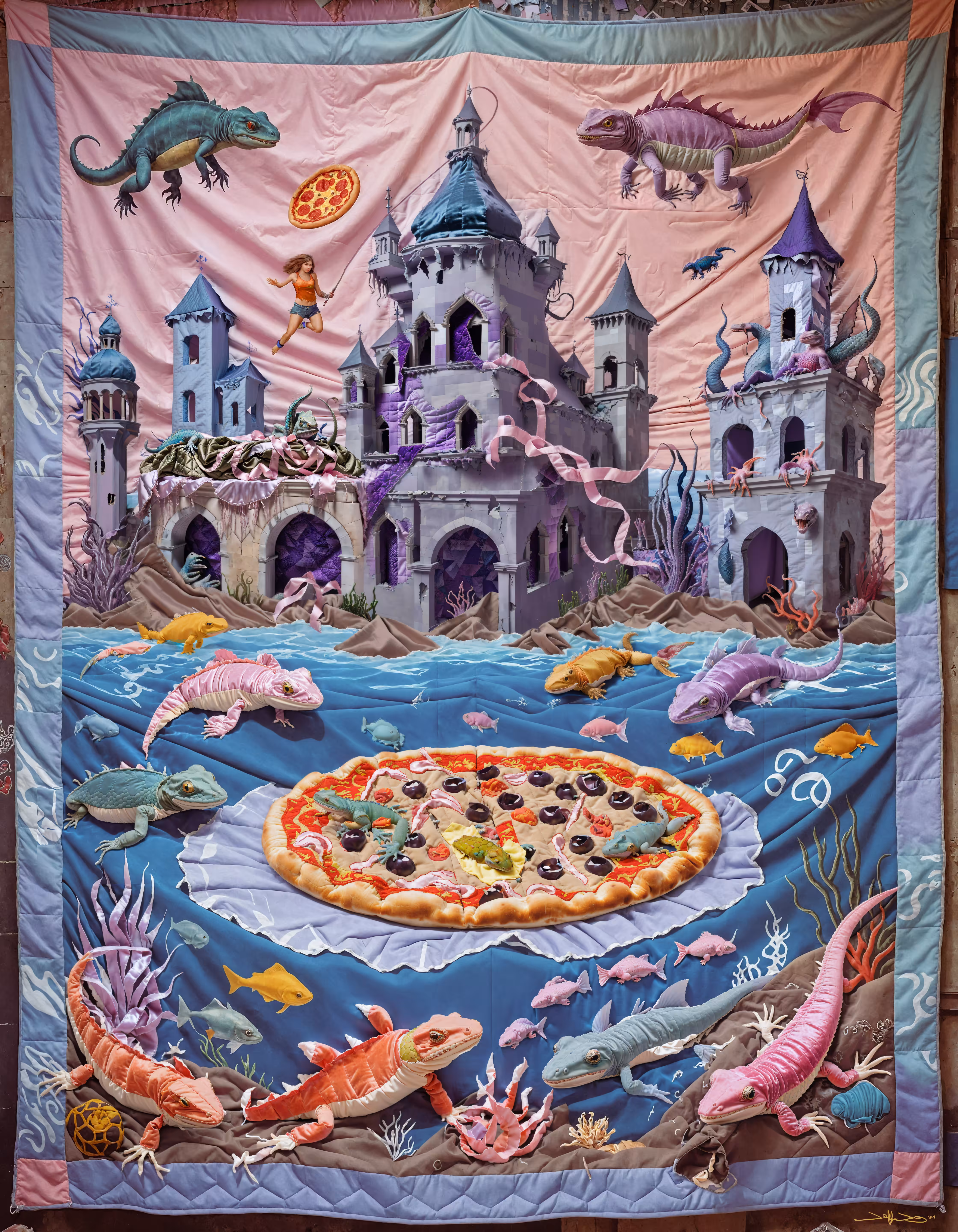 Quiltpocalypse - In the Time of Stuffed Crust Cheese, I was a Pizza