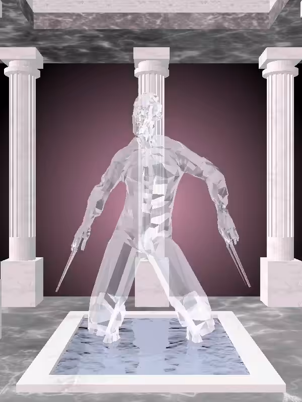 HeavenComputer: The Fading Fragmented Dancing Silver Chrome Man #4630