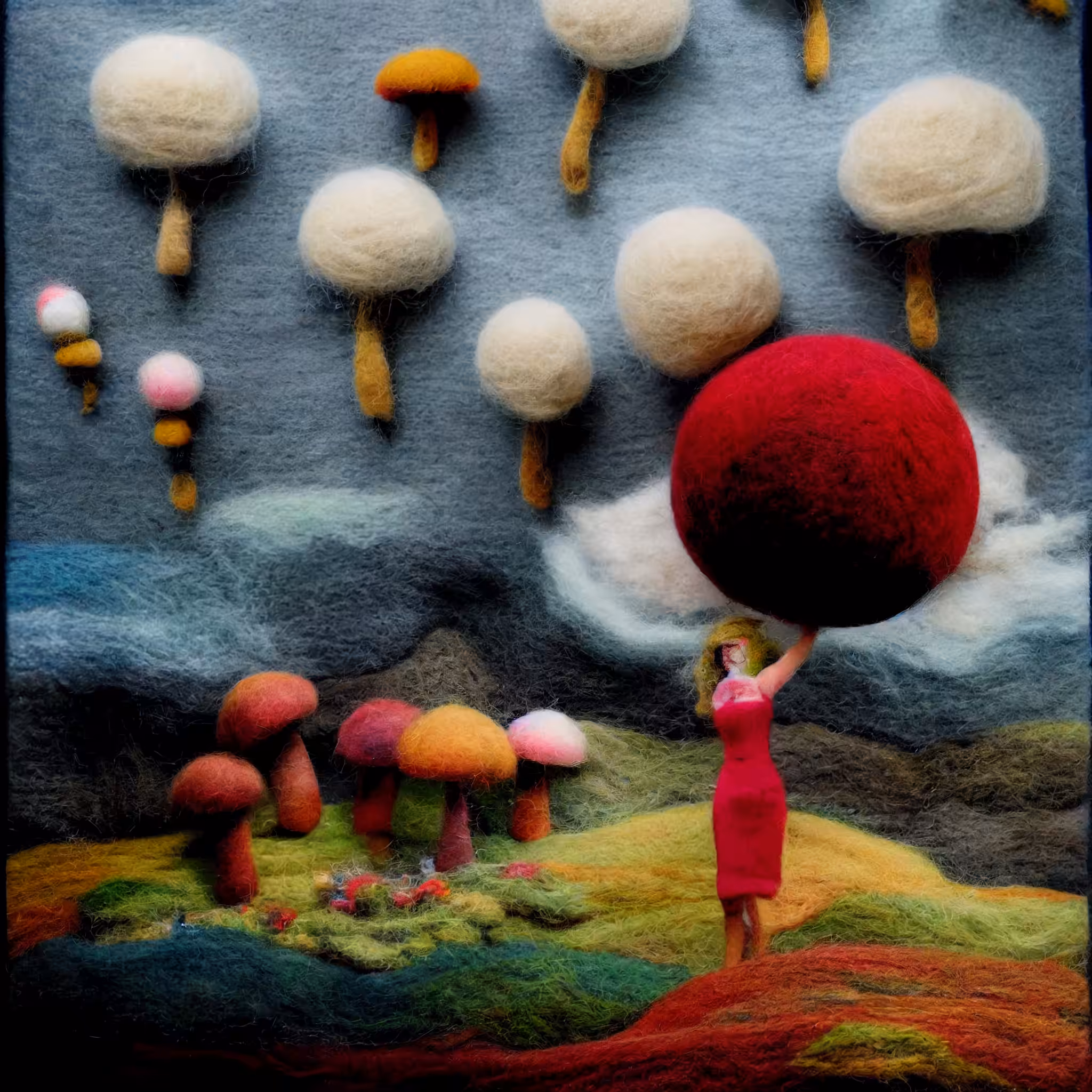 Wool mushrooms