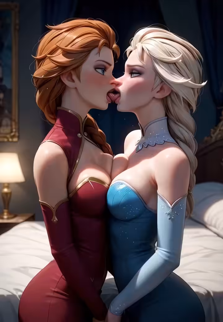 AI art / Rule 34 AI : Elsa x Anna 4