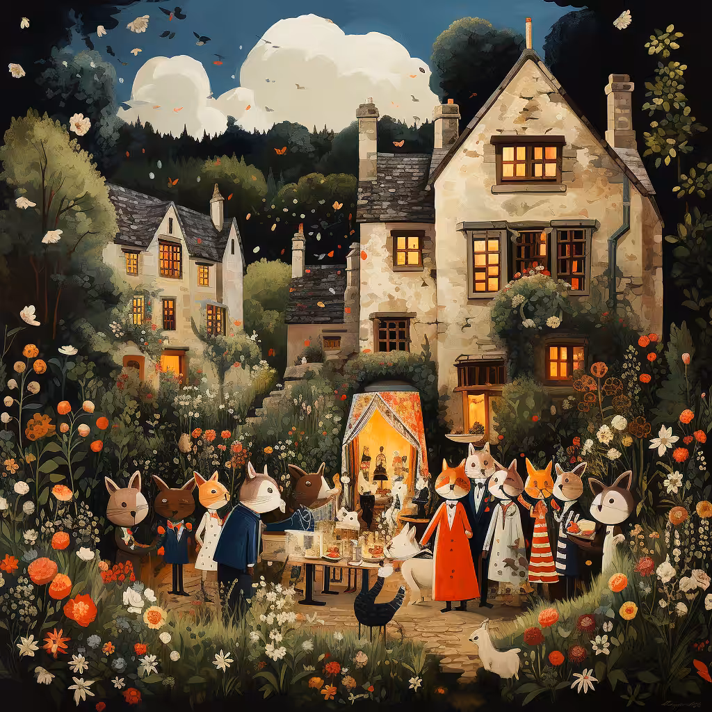 Foxes wedding party