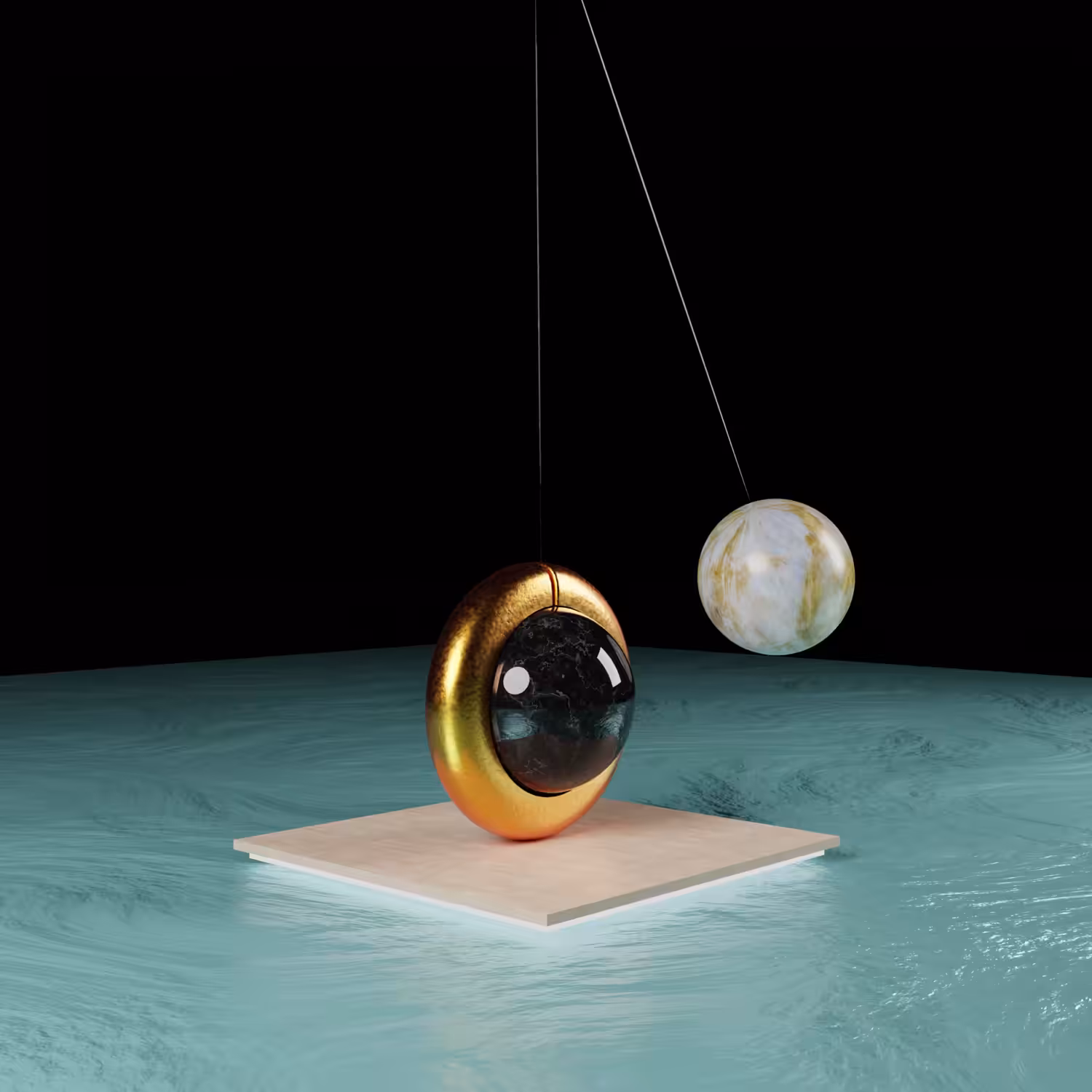 Balls on ring