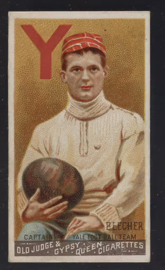 Beecher, captain of Yale football team Old Judge & Gypsy Queen Cigarettes.