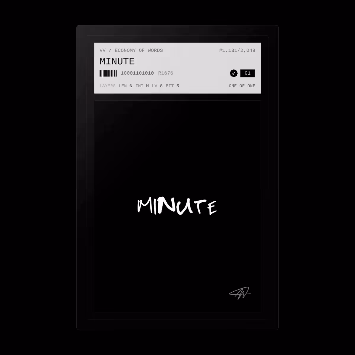 Economy of Words: MINUTE · #1131