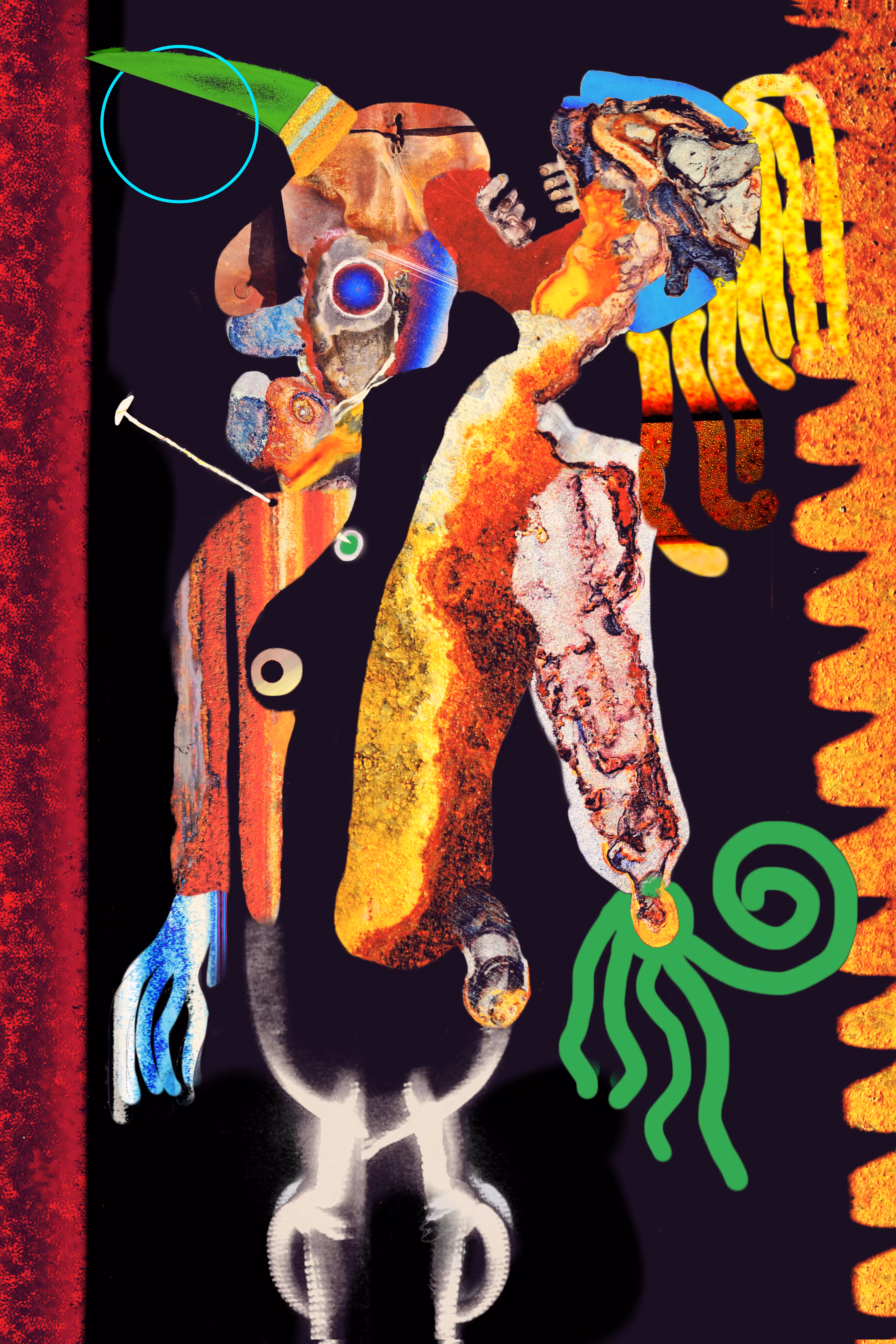 Black - death energy, anxiety of survival insti… which enables contrast, presence of the deep