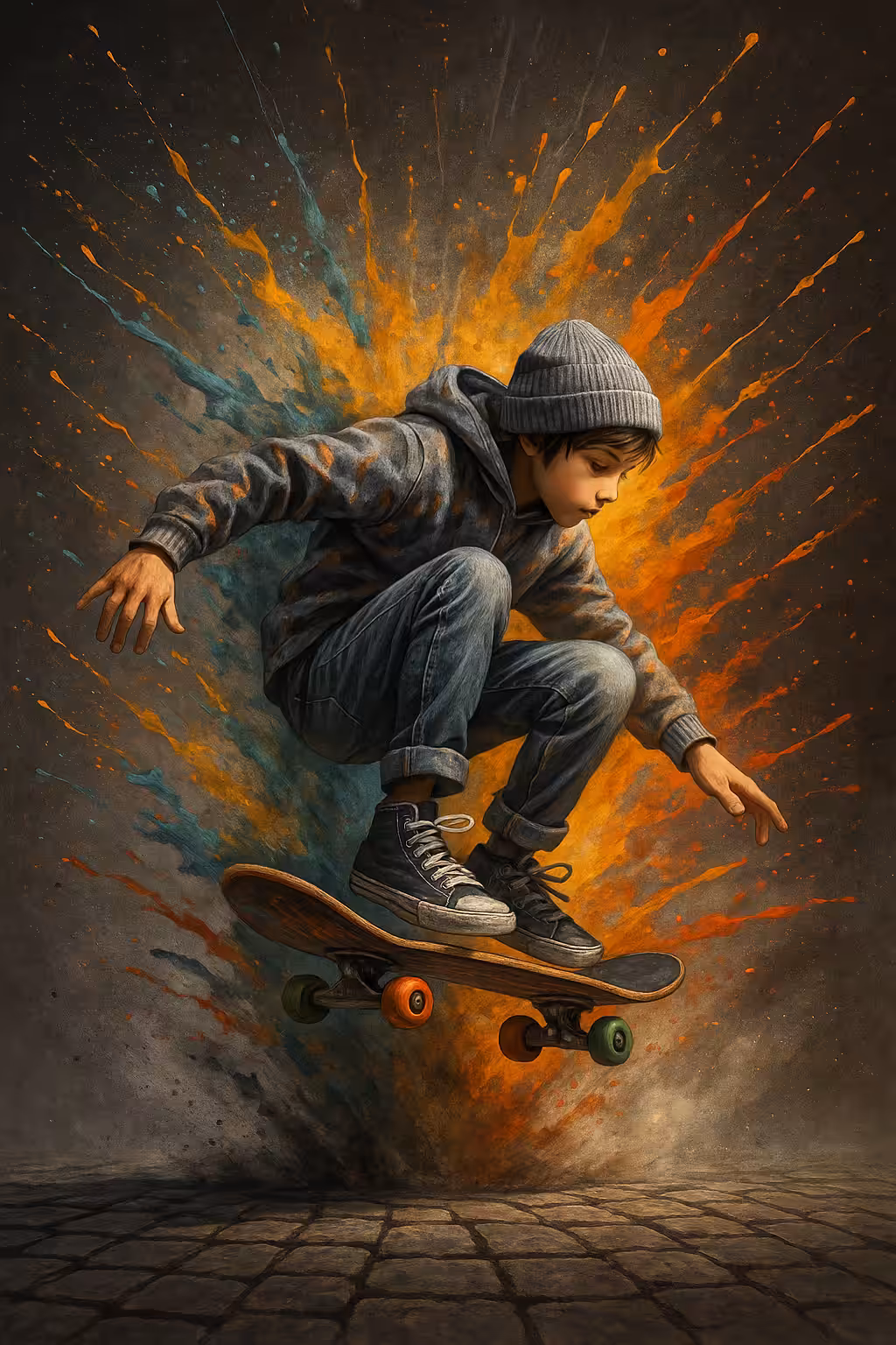teenage skateboarder