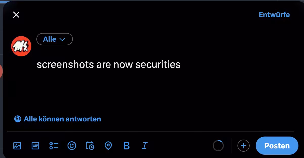 SCREENSHOTS ARE NOW SECURITIES