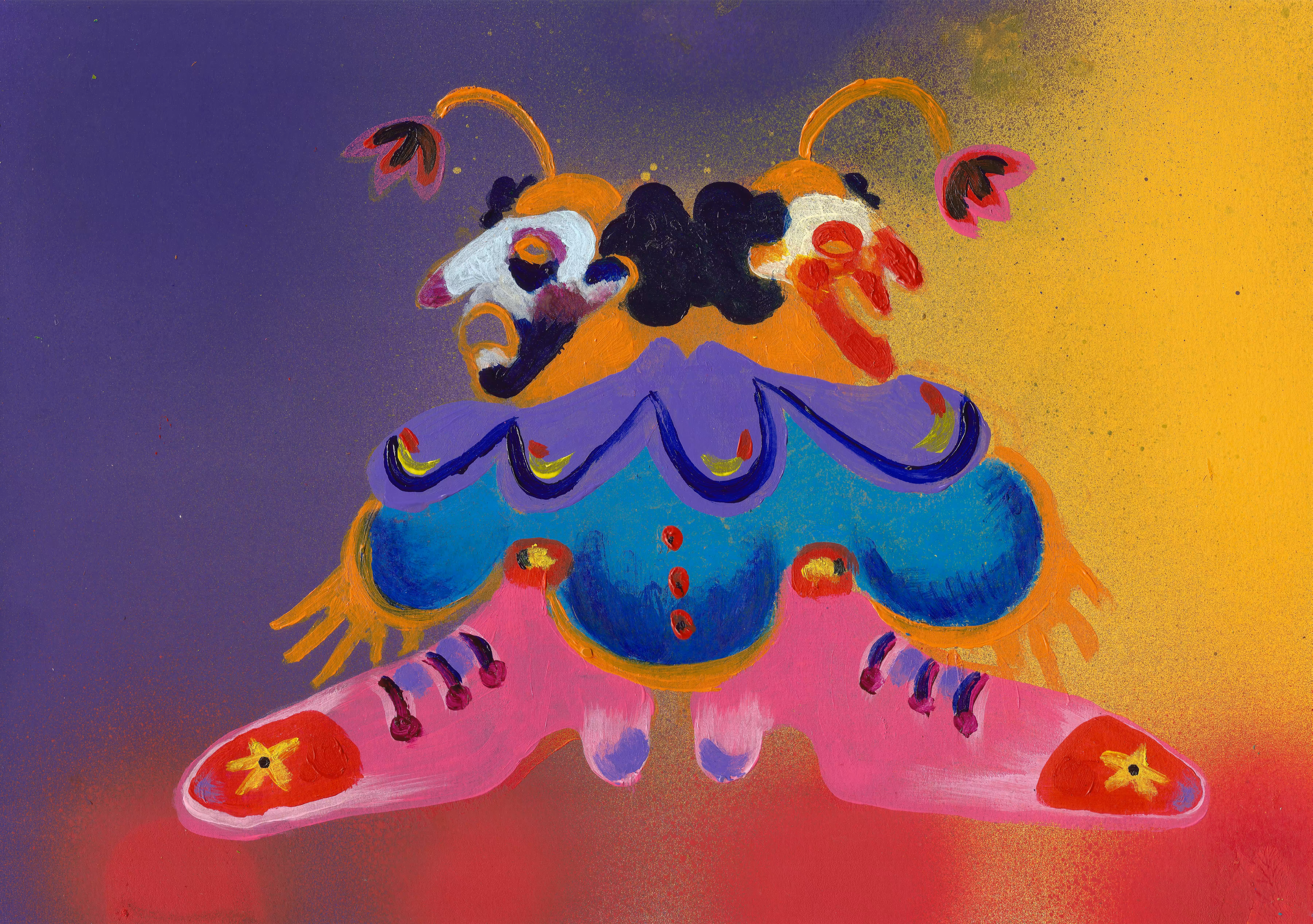 a clown with humor oscillations