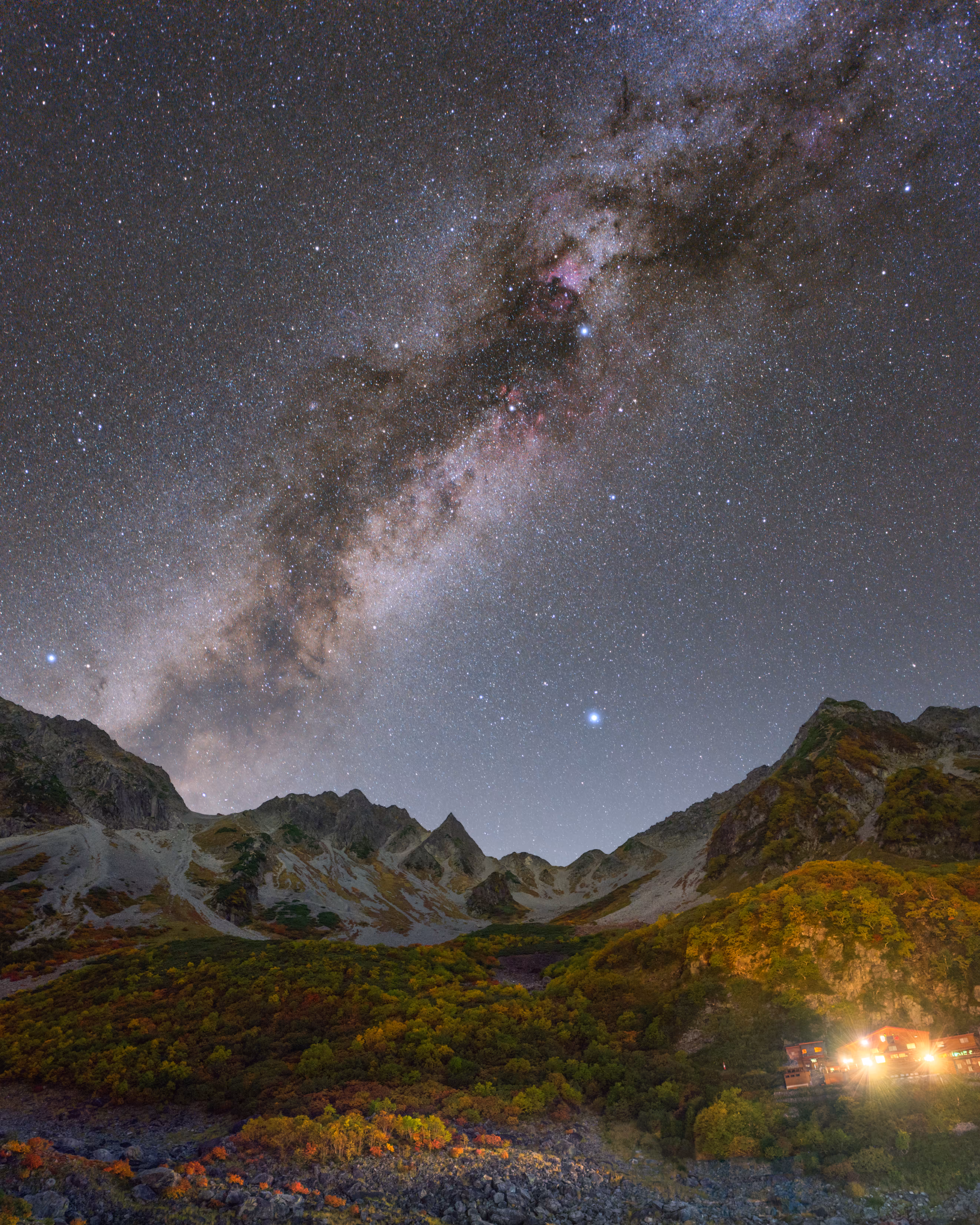 Milkyway and Autumn Leaves
