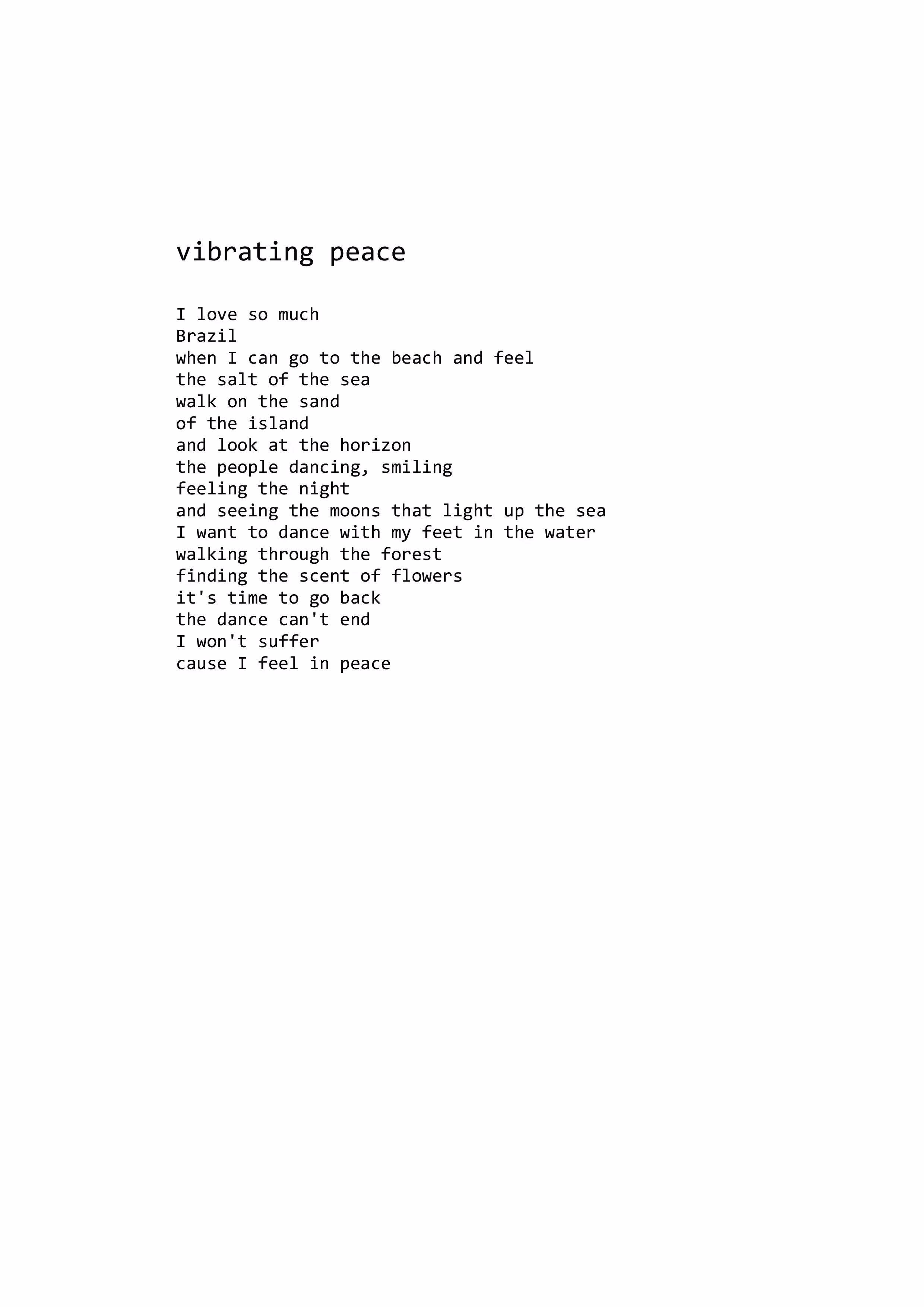 vibrating peace