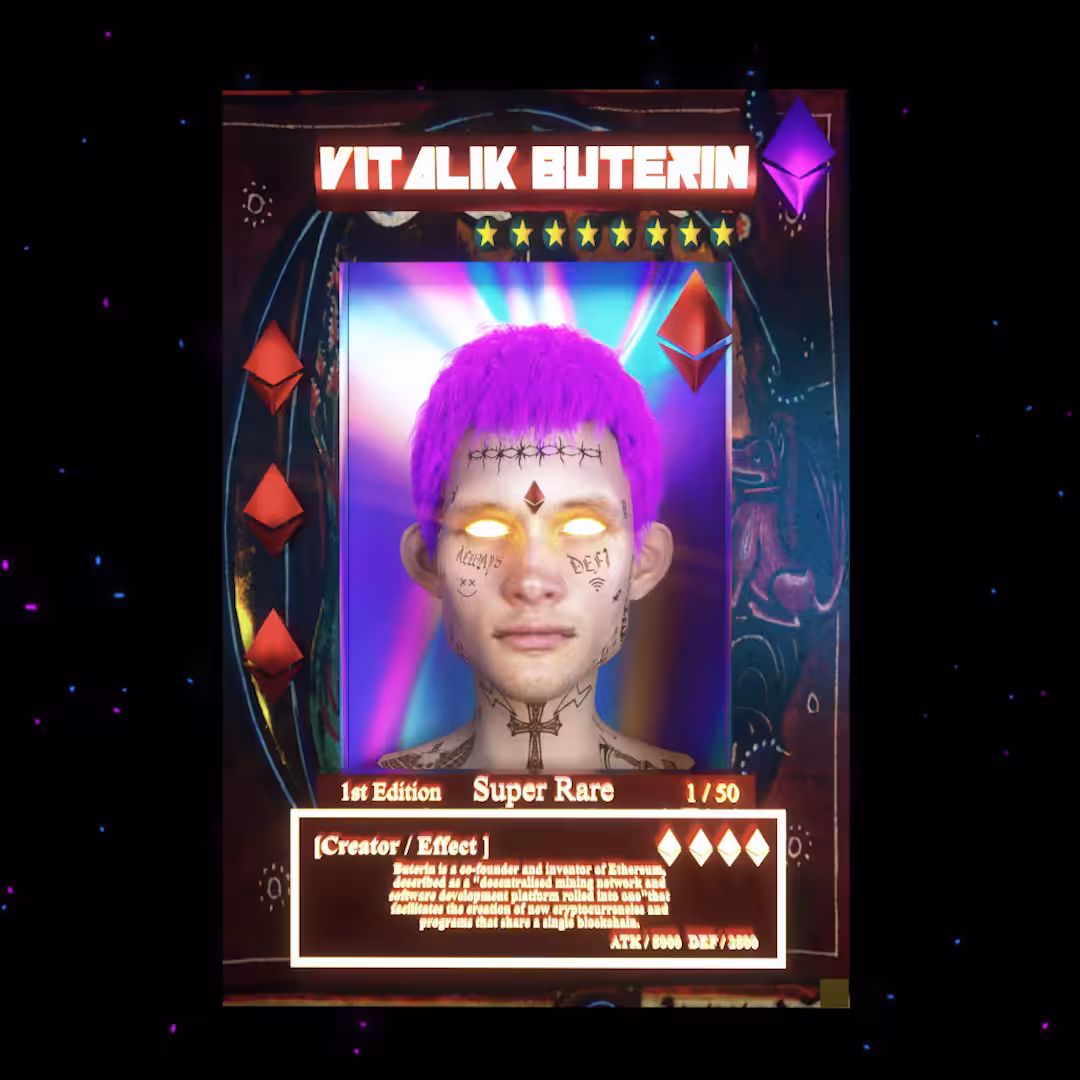 Vitalik Buterin SUPER RARE 1/50 : Founders & Pioneers