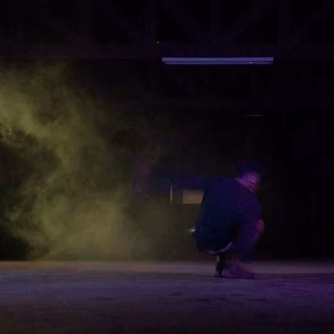 Black male body in motion