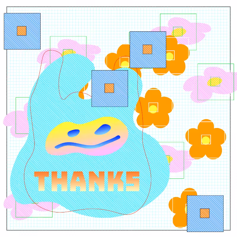 thanks bag and flowers #55