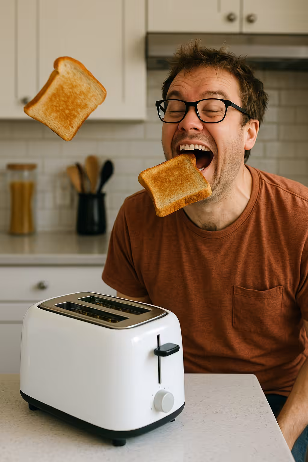 Breakfast Chaos: The Flying Toast Incident