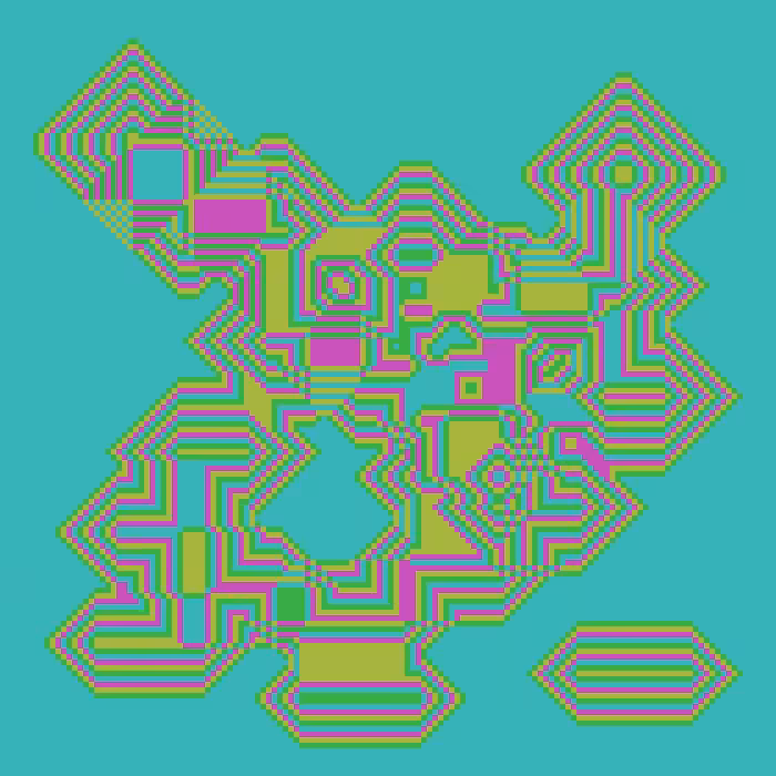 Superimposed Octagonal Pyramids #7