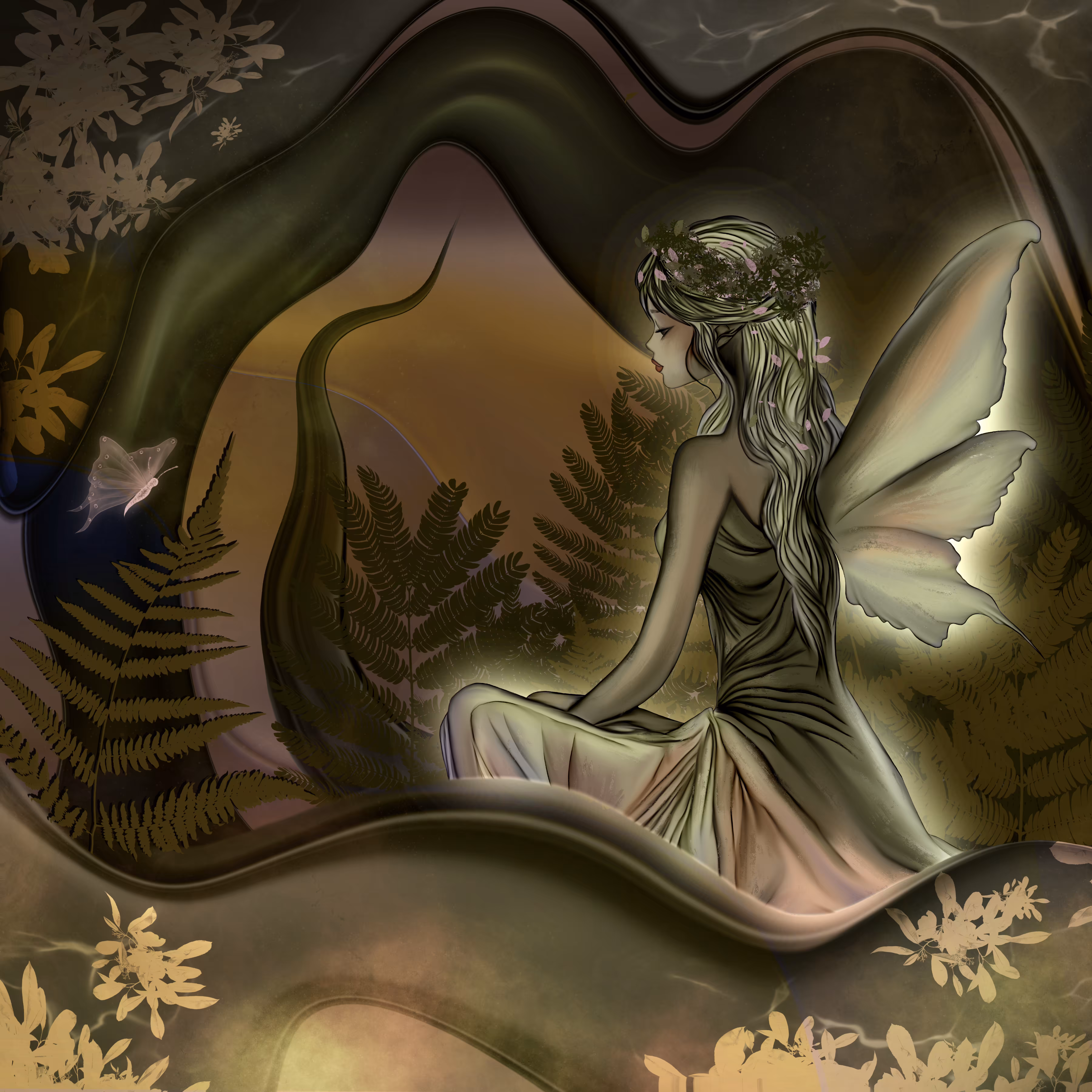 In the autumn forest