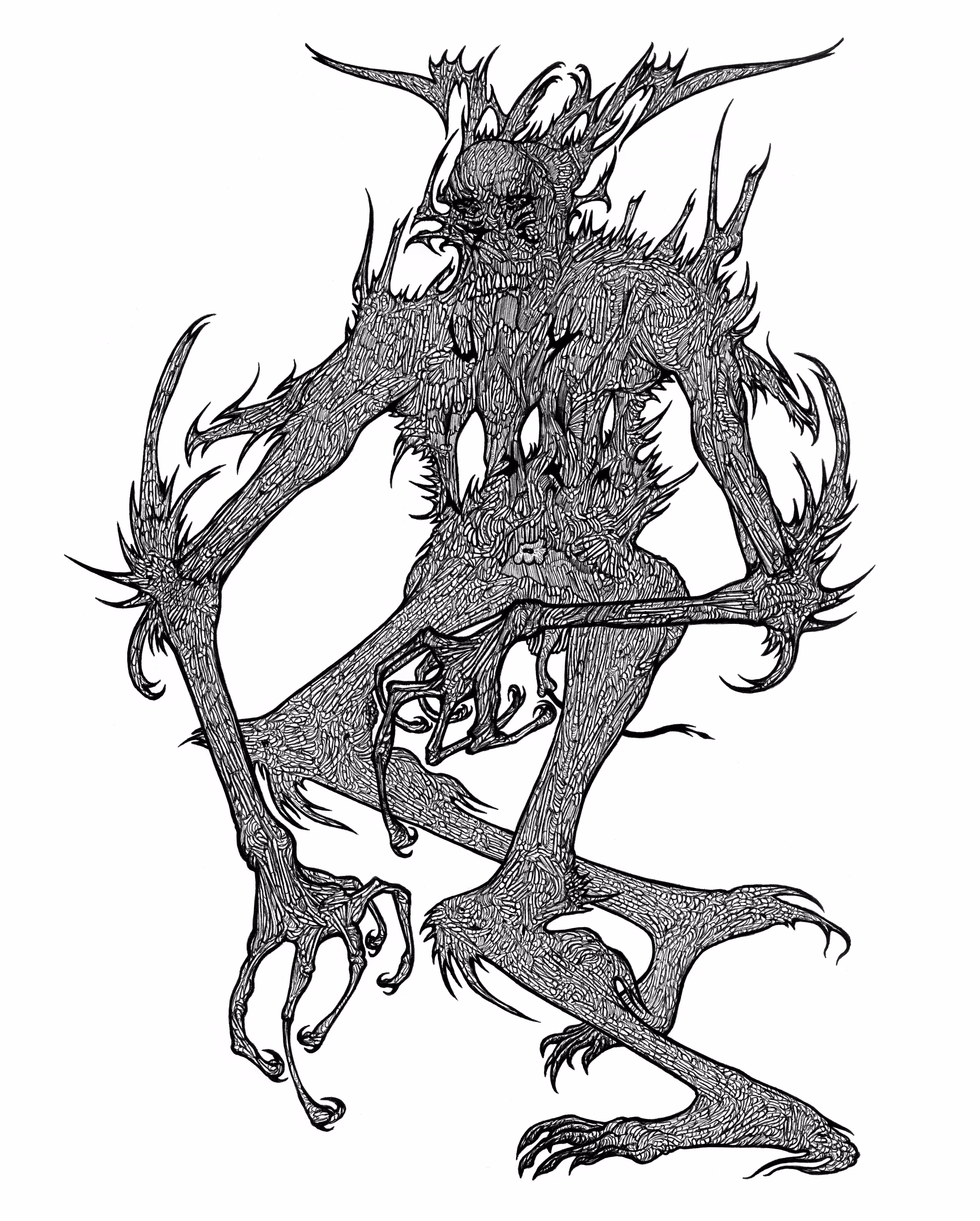 Male demon ready to dance