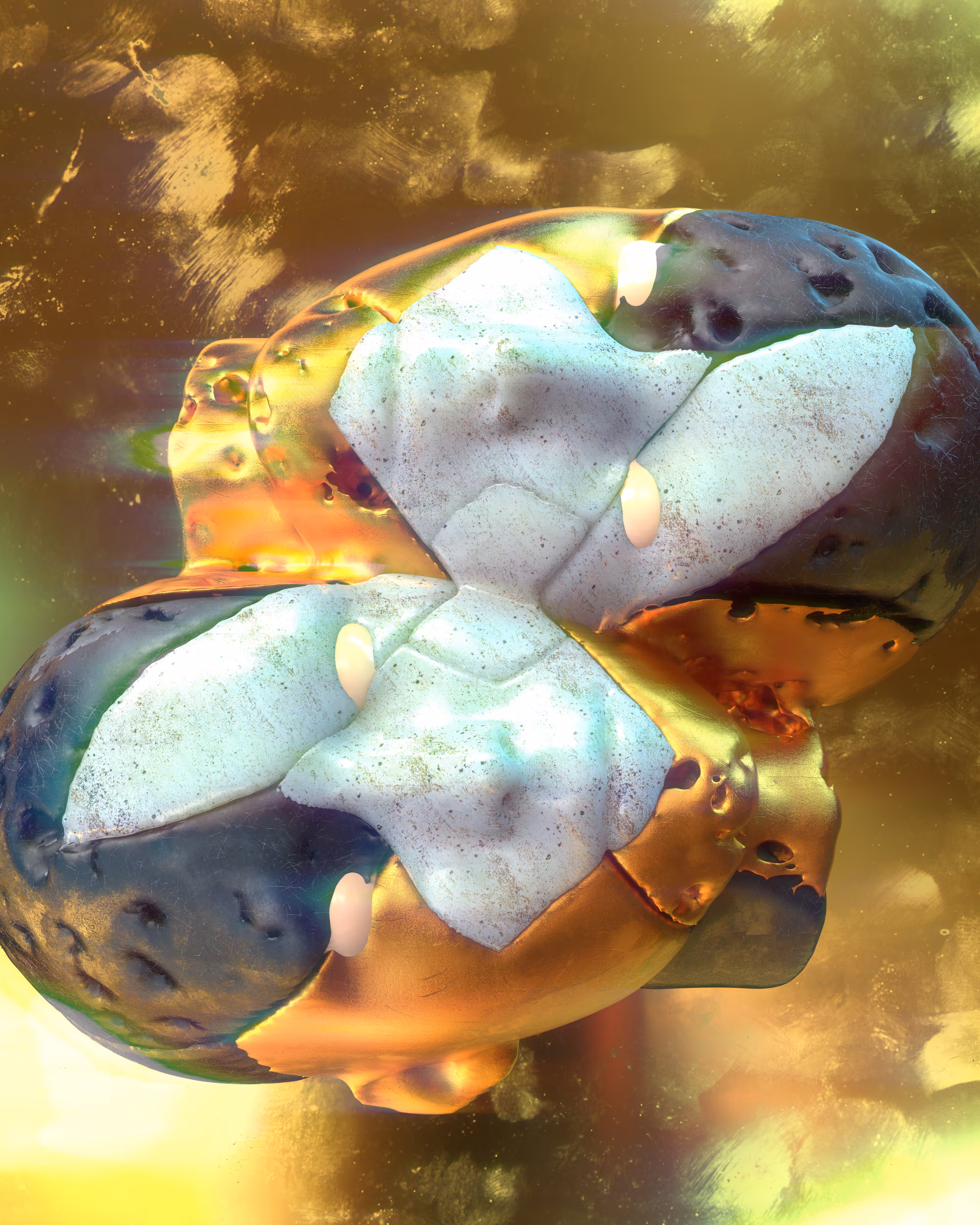 Fracture Twins ‖ Yellow Marble