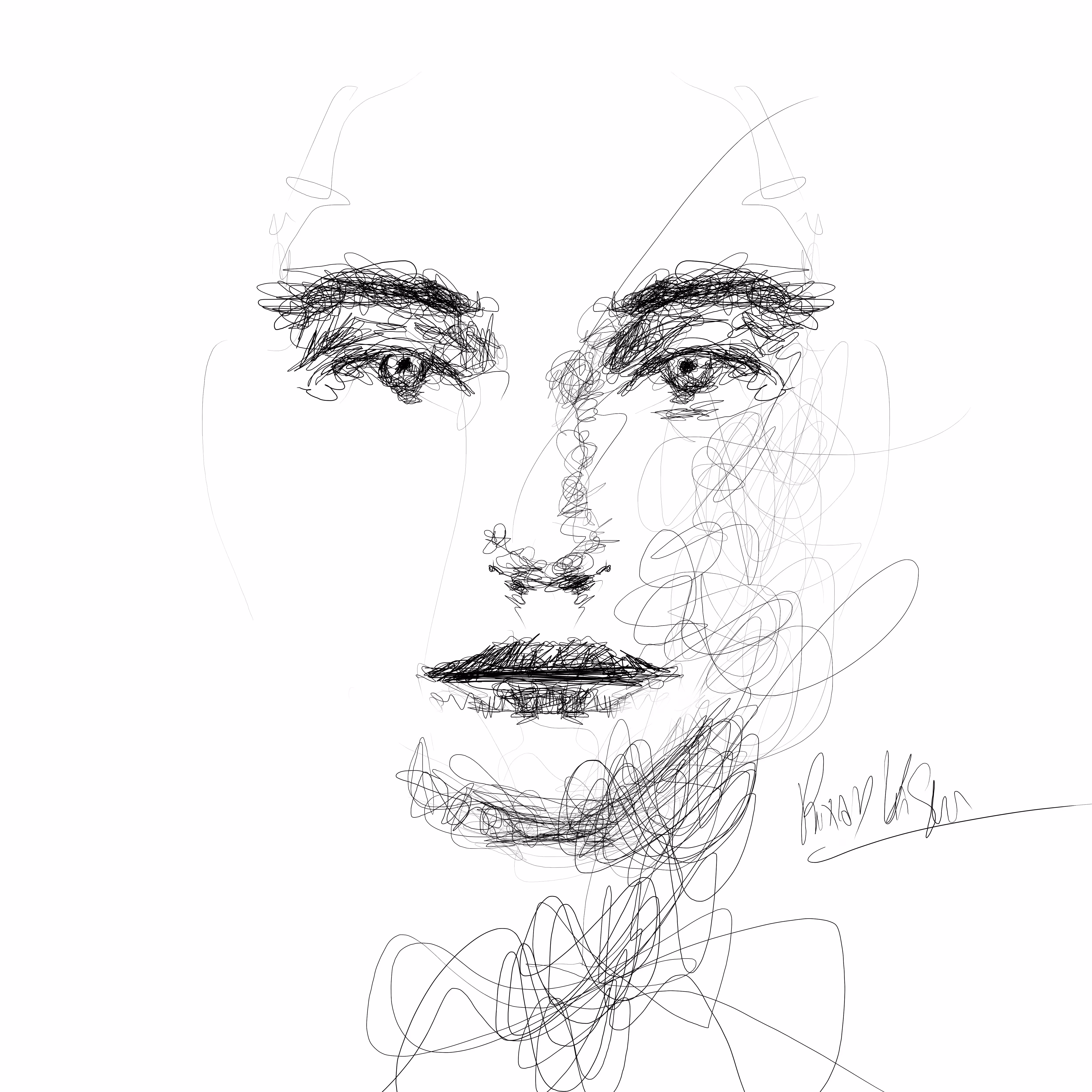 scribble portrait
