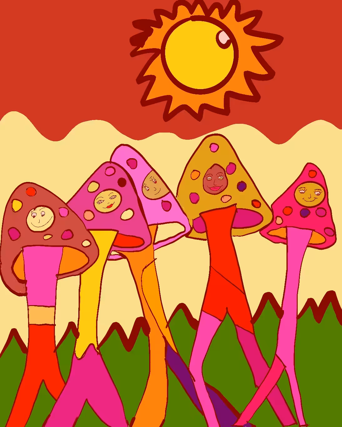 Happy Mushrooms 
