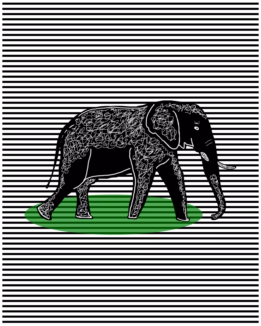 SegArt #3 - Elephants