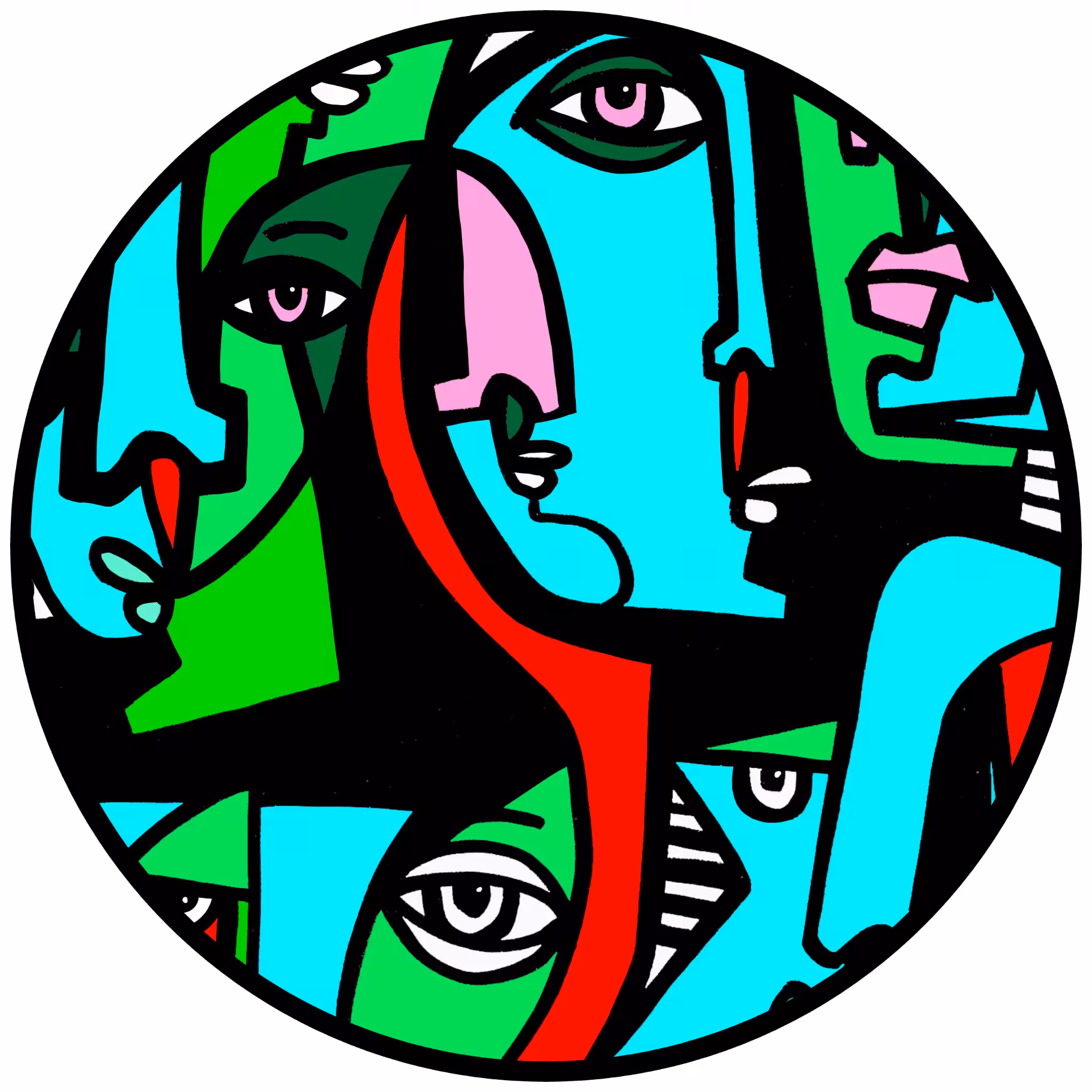 Cubist Circles: Cubist Circle 86